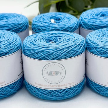Sky Blue Cotton Yarn Cake