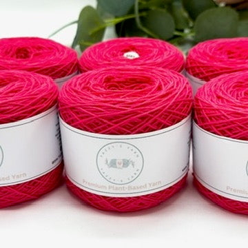Magenta Cotton Yarn Cakes