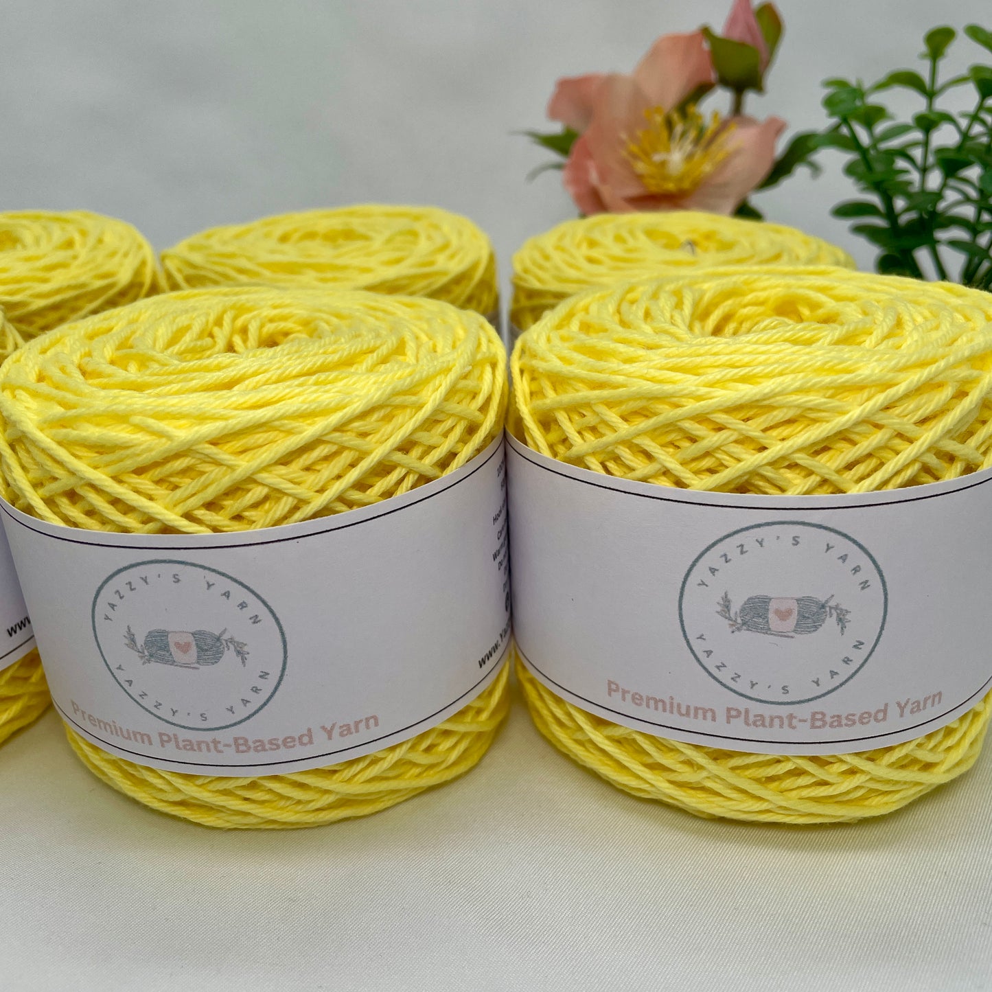 Lemon Cotton Yarn Cakes