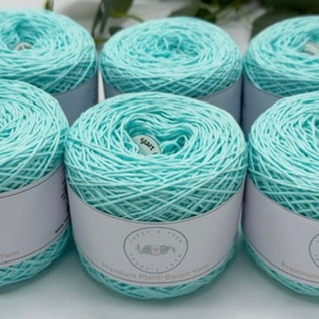 Aqua Cotton Yarn Cakes