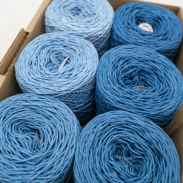 Indigo Blue Gradient Yarn Box
