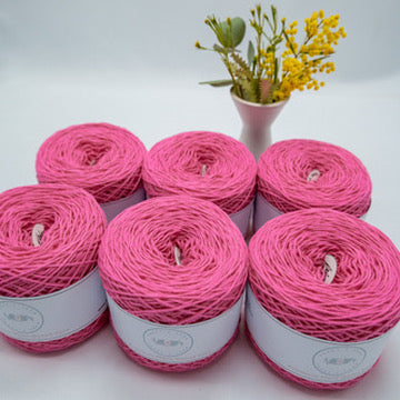 Cherry Pink Cotton yarn Cakes