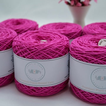 Raspberry Cotton Yarn Cakes