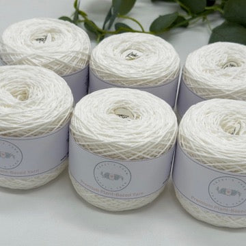 White Cotton Yarn Cakes