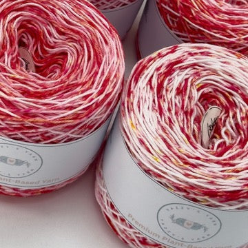 Red Speckled Cotton Yarn Cake