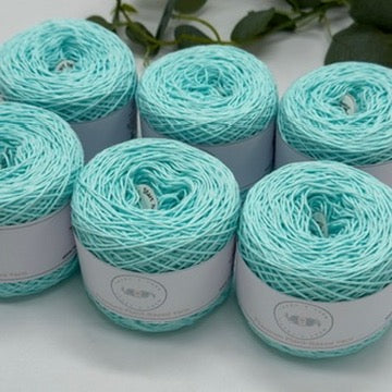 Aqua Cotton Yarn Cakes