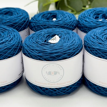 Navy Cotton Yarn Cake