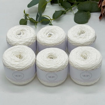 White Cotton Yarn Cakes