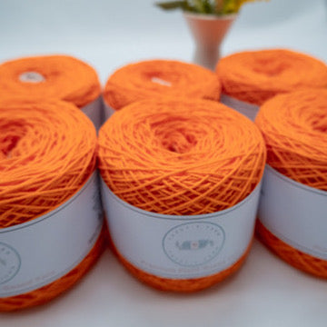 Orange Cotton Yarn Cakes
