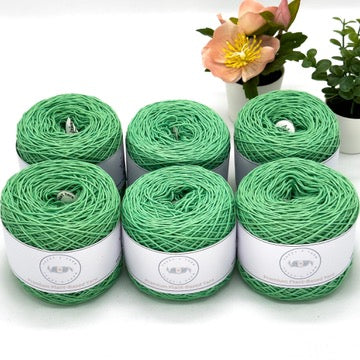 Grass Green Cotton Yarn Cakes