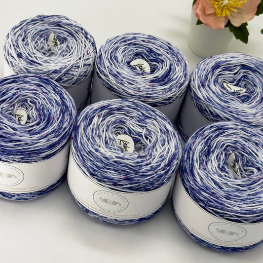 Indigo Speckled Cotton Yarn Cakes
