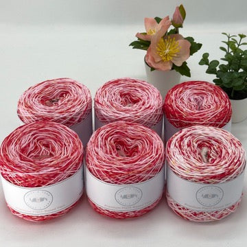 Red Speckled Cotton Yarn Cake