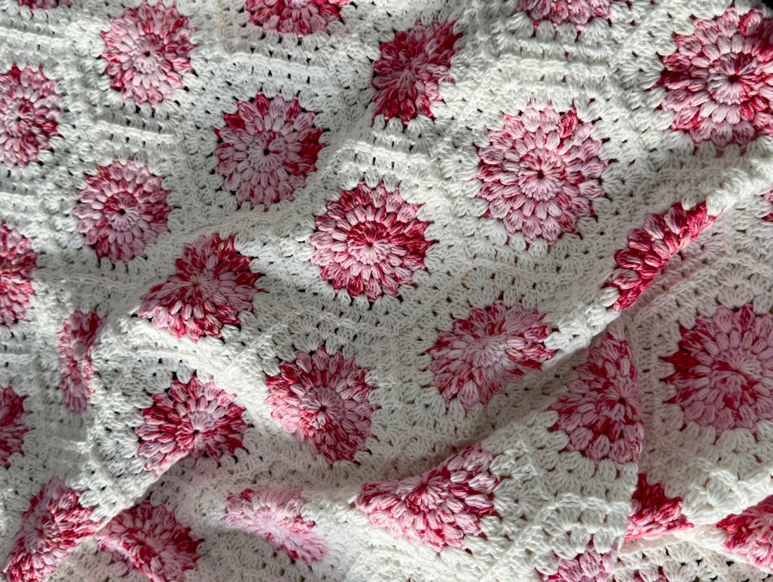 Hygge Burst hexie blanket.