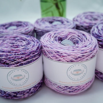 Violet Speckle Cotton Yarn Cake