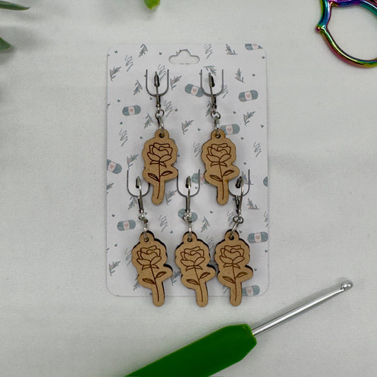 Rose Stitch Markers