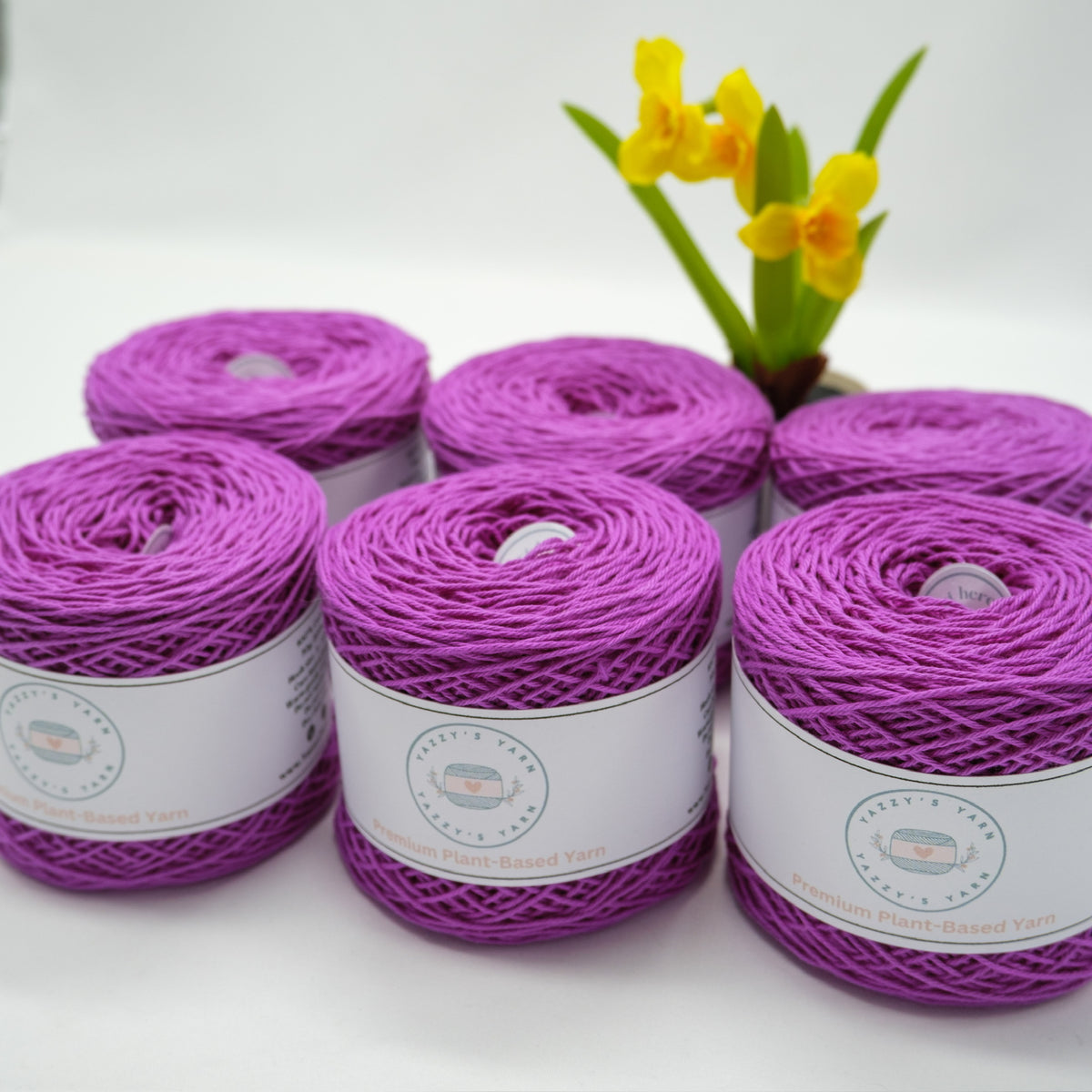Classic Purple Cotton Yarn Cakes