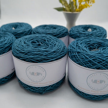 Teal Cotton Yarn Cakes