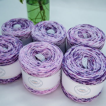 Violet Speckle Cotton Yarn Cake