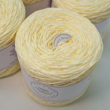 Cream Cotton Yarn Cakes