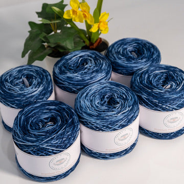 Navy Speckled Cotton Yarn Cakes