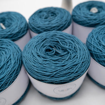 Teal Cotton Yarn Cakes