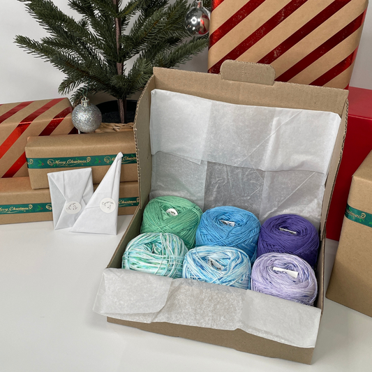 Cool Colour Cotton Yarn Gift Box