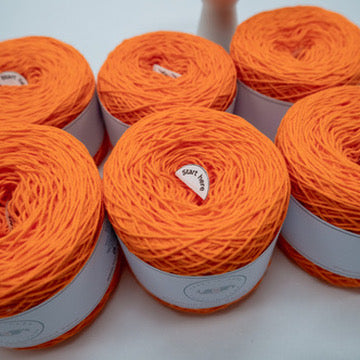 Orange Cotton Yarn Cakes