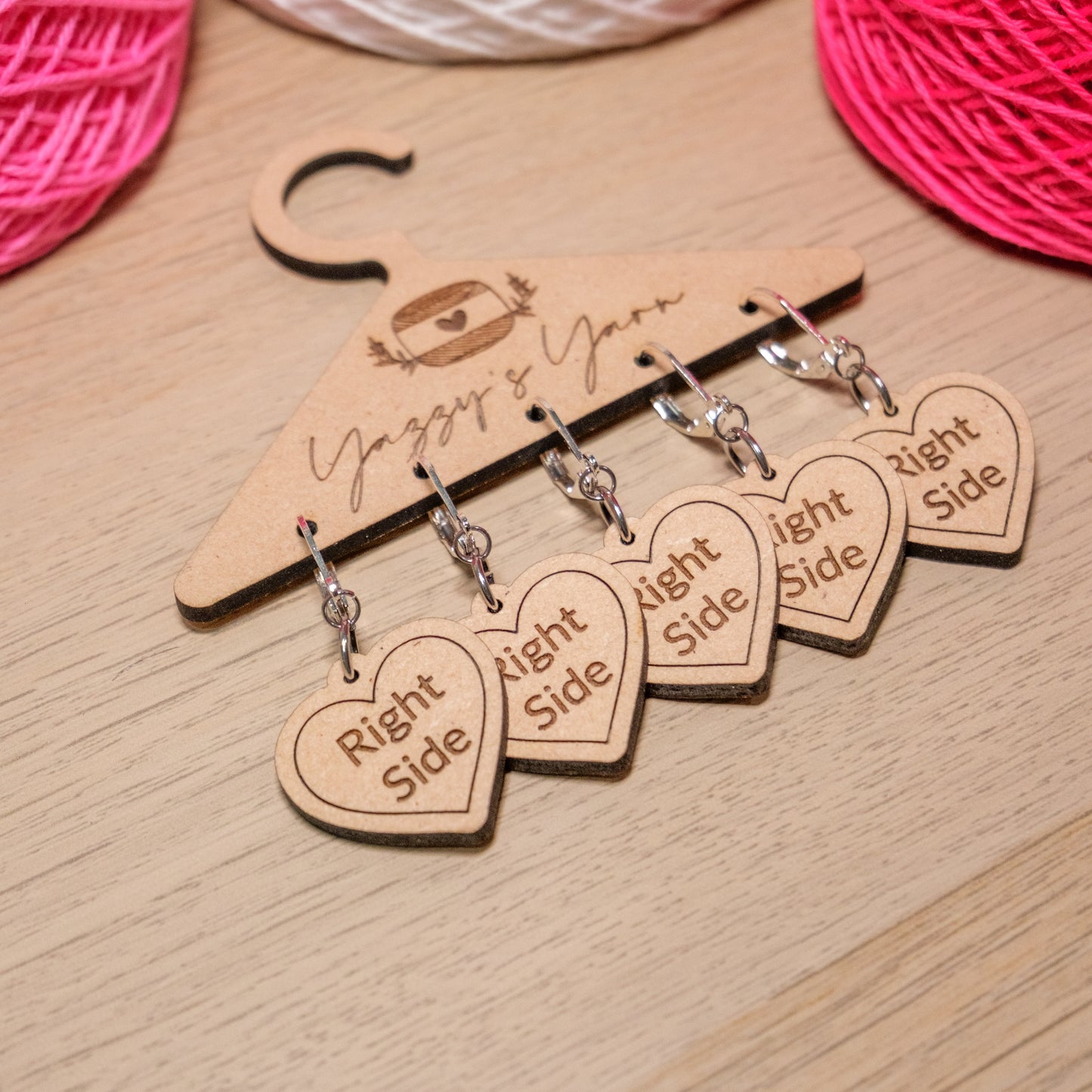 Heart Stitch Markers – Project Helper Set