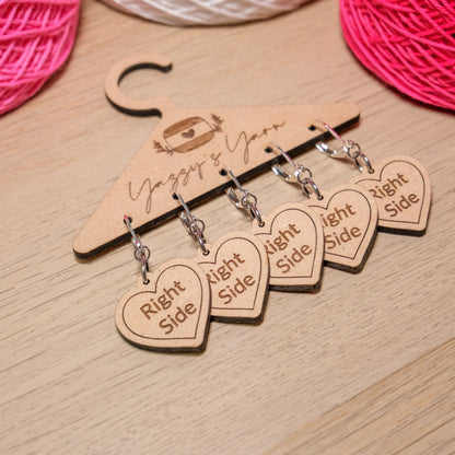 Heart Stitch Markers – Project Helper Set