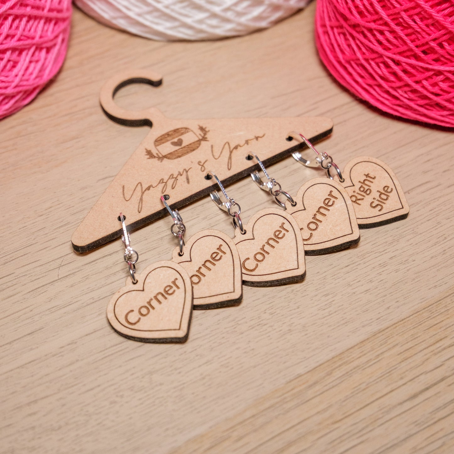 Heart Stitch Markers – Project Helper Set
