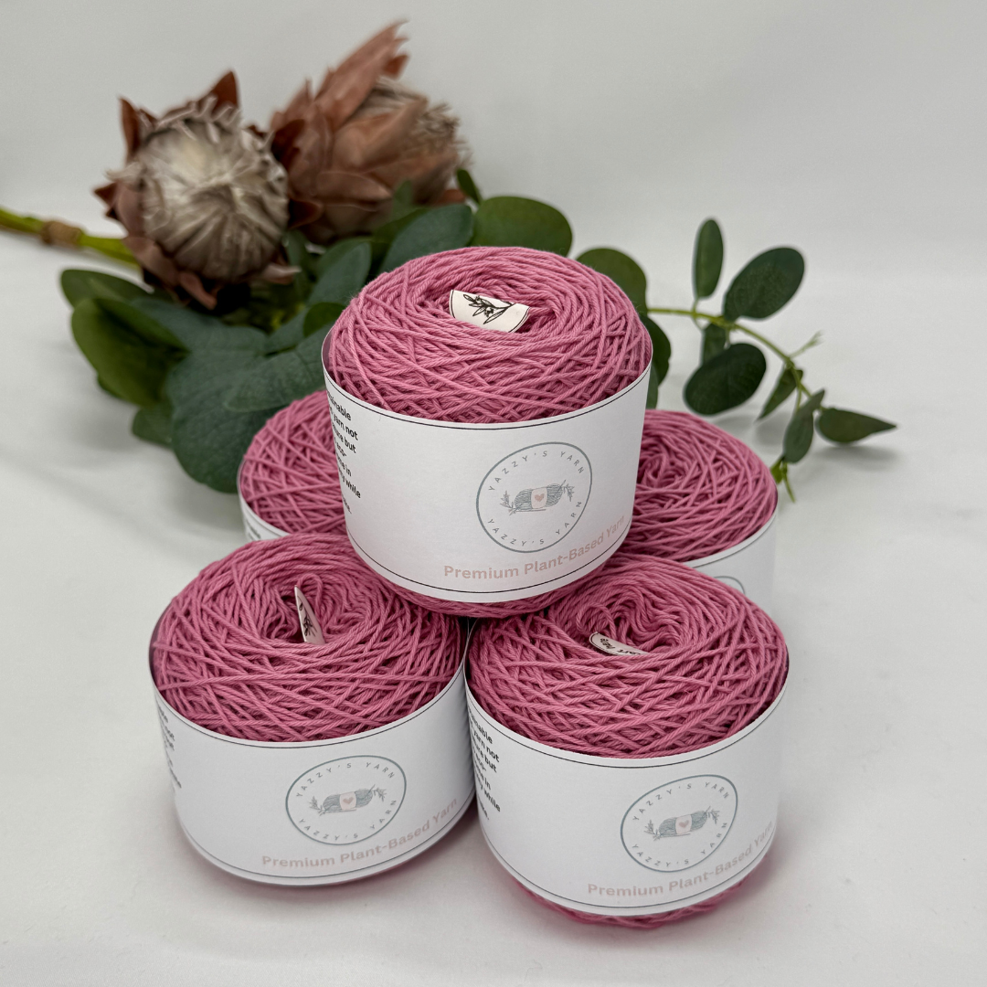 Dusty Pink Cotton Yarn Cakes