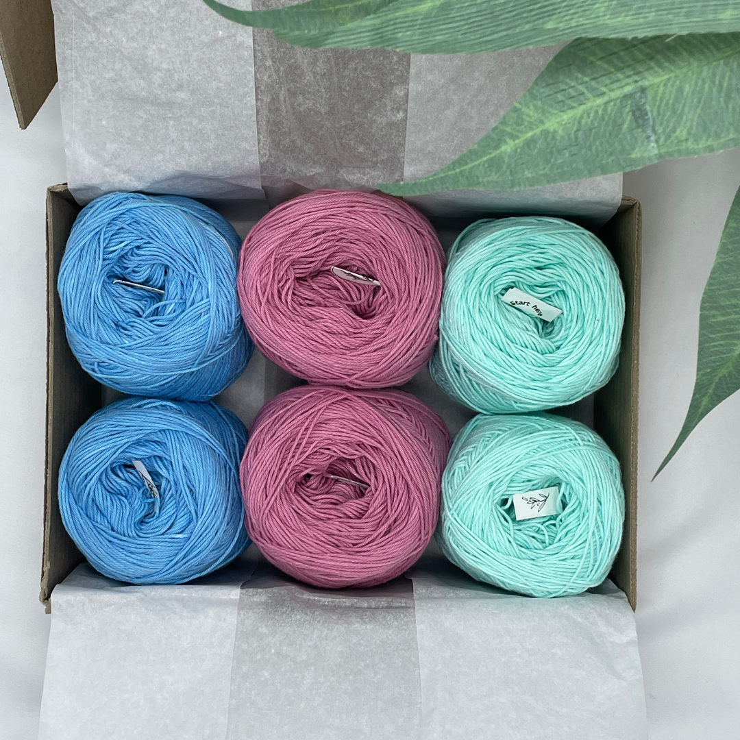 Dusty Pink Cotton Yarn Gift Box