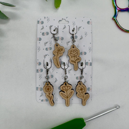 Wild Flowers Stitch Markers