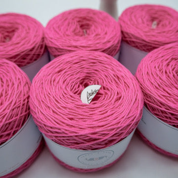 Cherry Pink Cotton yarn Cakes