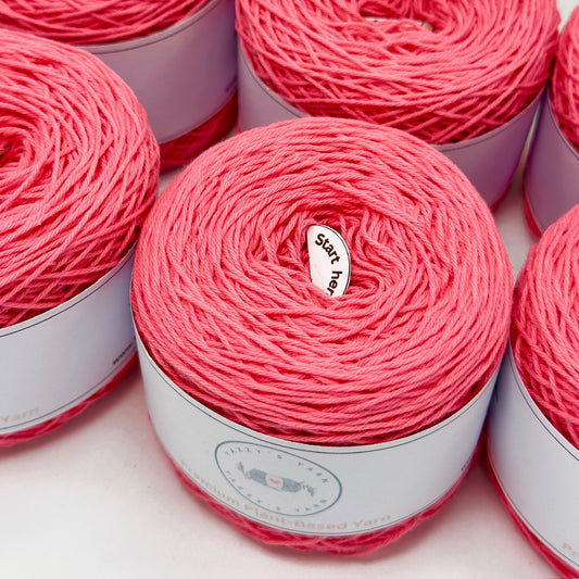 Watermelon Red Cotton Yarn Cakes