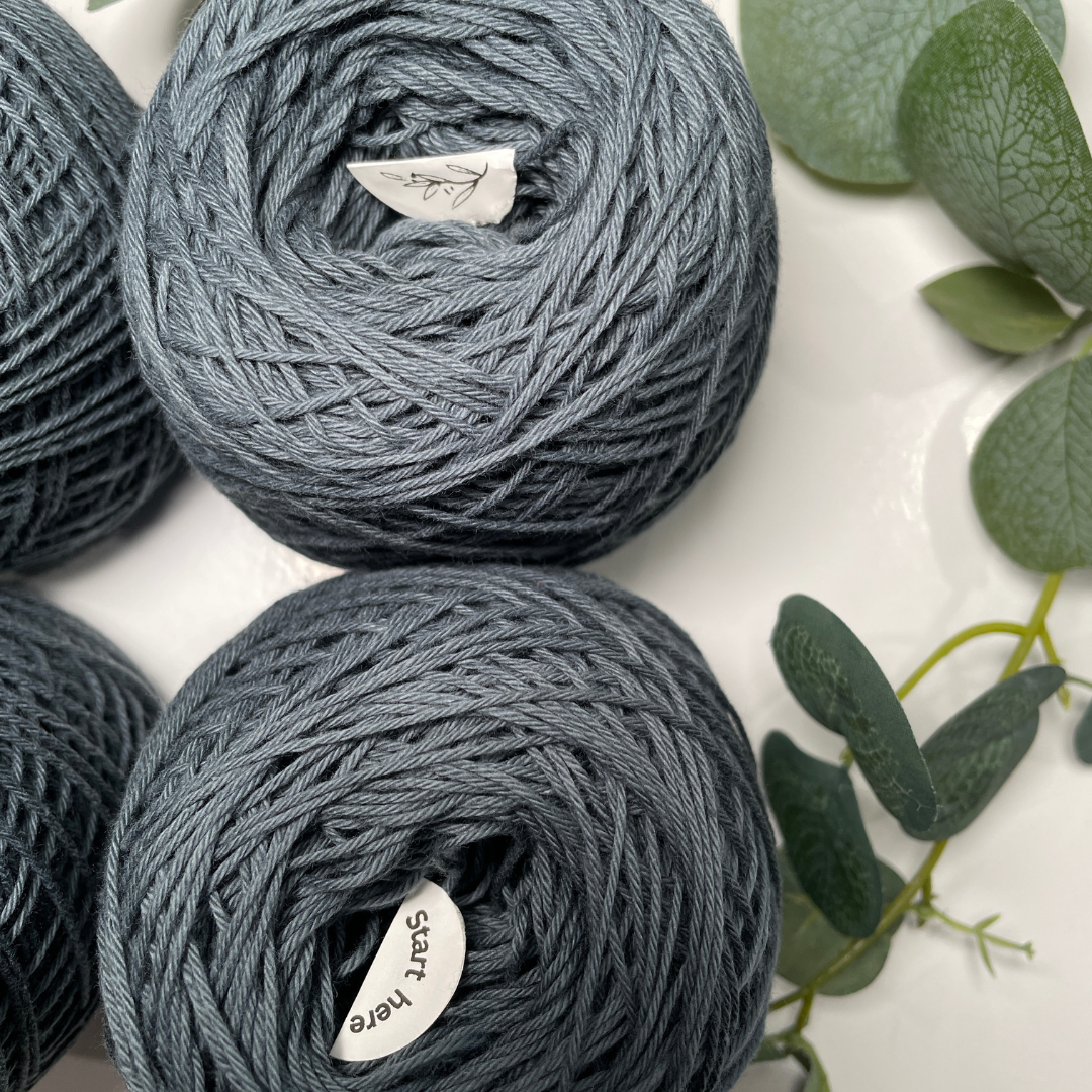 Graphite Cotton Yarn Cakes