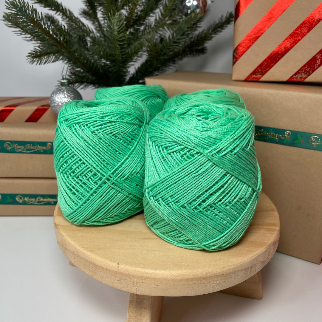 Spearmint Green Cotton Yarn Cakes