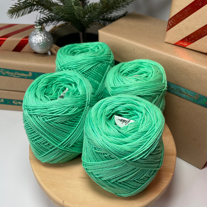 Spearmint Green Cotton Yarn Cakes