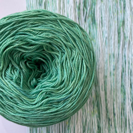 Grass Green Cotton Yarn Cakes