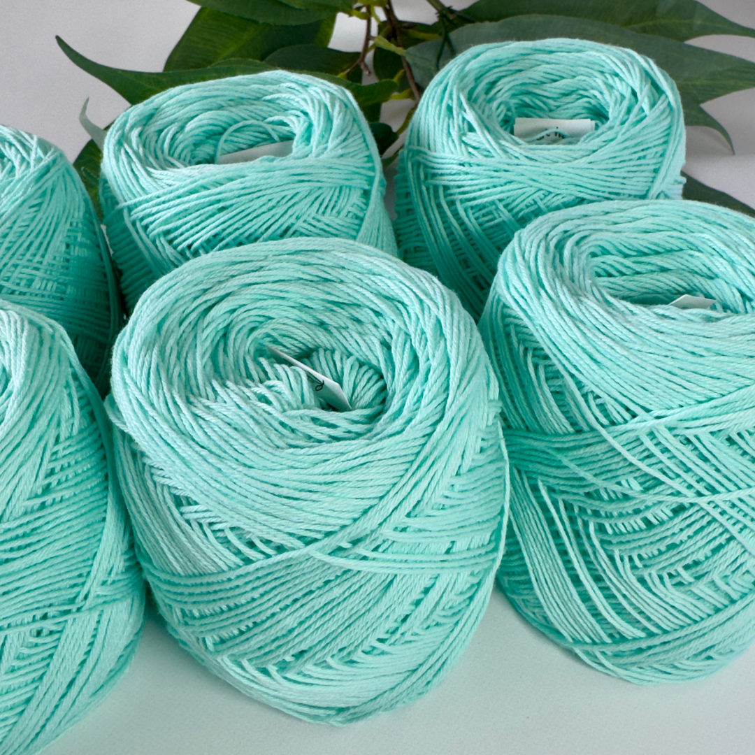 Aqua Cotton Yarn Cakes