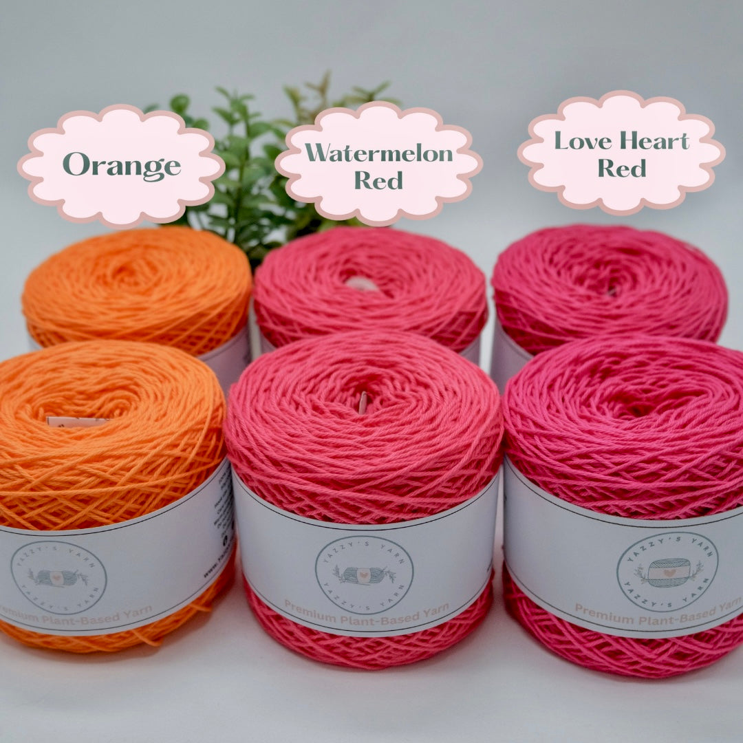 Love Heart Red Cotton Yarn Cake