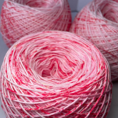 Red Speckled Cotton Yarn Cake