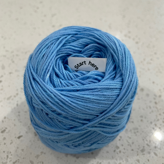 Sky Blue Cotton Yarn Cake