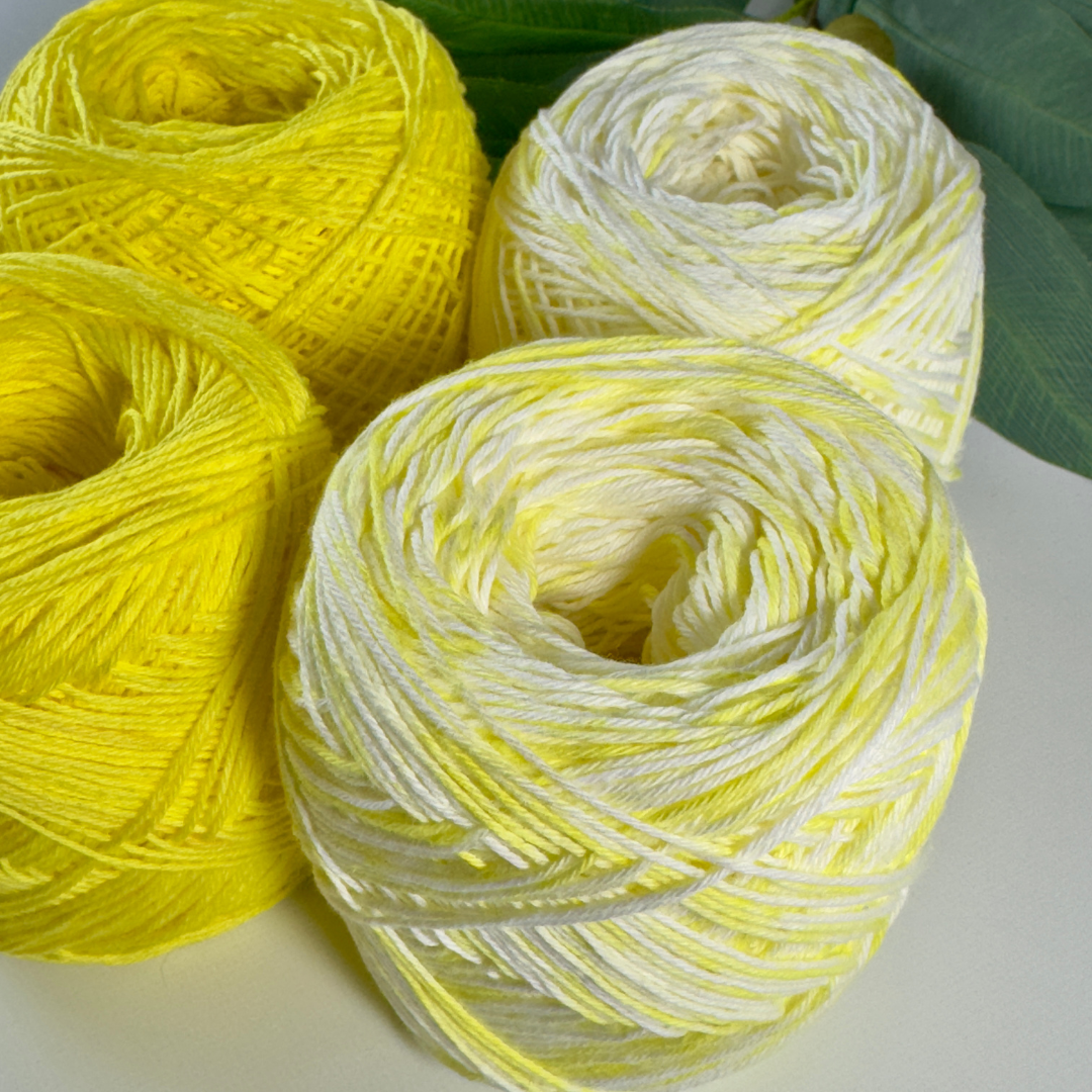 Sunshine Yellow Speckled Yarn Cakes