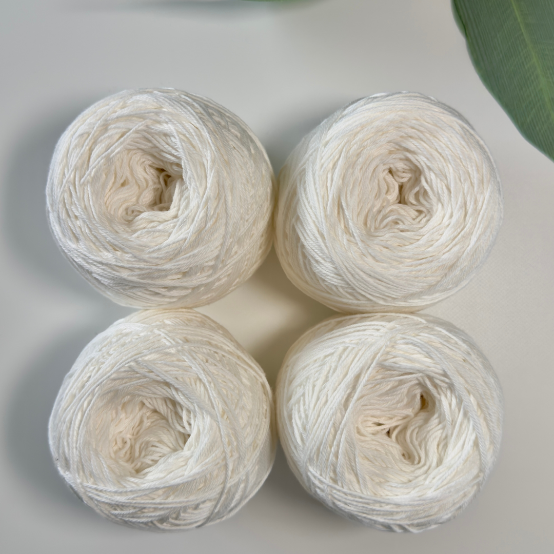 White Cotton Yarn Cakes