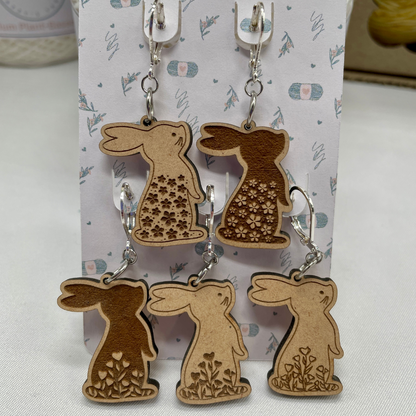 Floral Bunny Stitch Markers