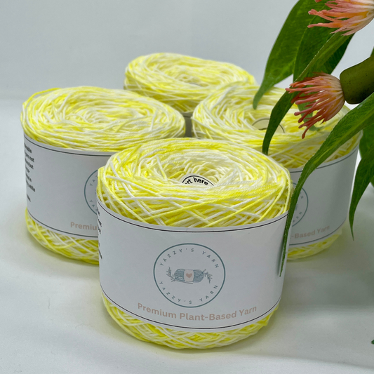 Sunshine Yellow Speckled Yarn Cakes