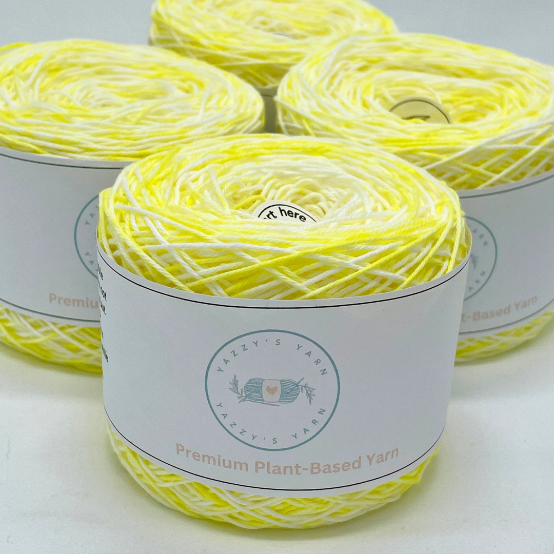 Sunshine Yellow Speckled Yarn Cakes