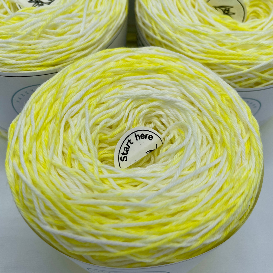 Sunshine Yellow Speckled Yarn Cakes