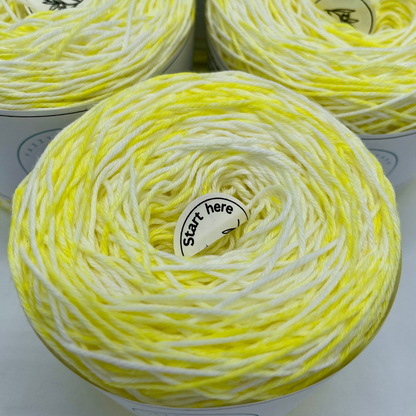 Sunshine Yellow Speckled Yarn Cakes